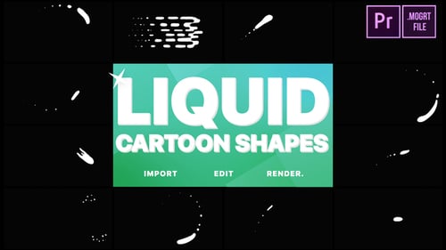 Cartoon Liquid Shapes | Premiere Pro MOGRT