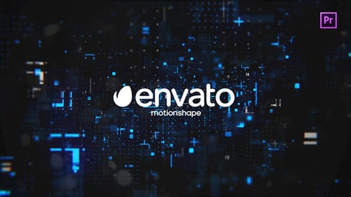 Futuristic Digital Abstract Logo Reveal Opener