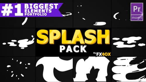 Salpicaduras de líquido dibujadas a mano | Premiere Pro MOGRT