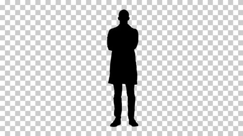 Silhouette male doctor, Alpha Channel