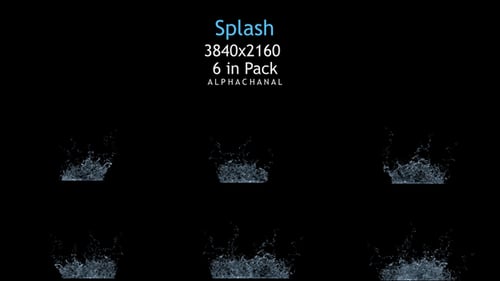 Realistic Water Splash Effects Pack with Alpha Channel