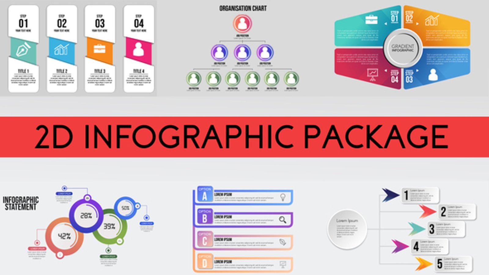 Modern Animated 2D Infographic Elements and Data Visualization Charts ...