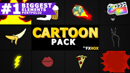 Dynamic Hand Drawn Cartoon Elements Pack for Motion Graphics