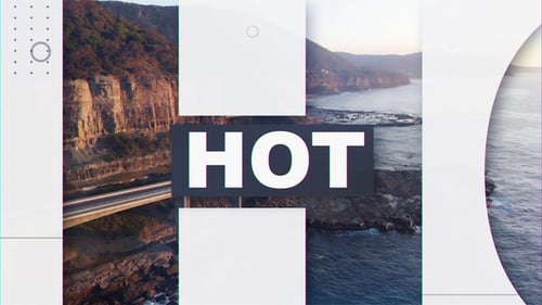 Dynamic Text Intro with Geometric Overlays and Media Placeholders