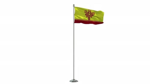 Realistic Waving Flag of Chuvash Republic Animation