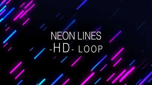 Abstract Neon Lines Dynamic Movement Background