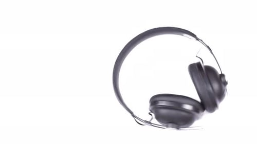 Fondo de luz brillante con auriculares inalámbricos.