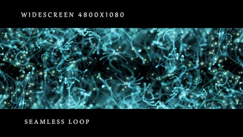 Fluid Glowing Particles Seamless Loop Background