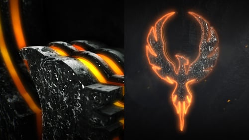 Cinematic 3D Textured Logo and Text Reveal