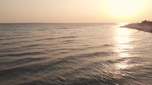 Sea Landscape at Beautiful Sunset Sky