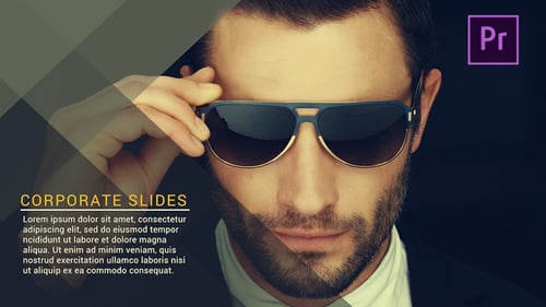 Dynamic Corporate Slideshow with Modern Geometric Transitions
