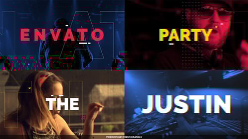 Dynamic Neon Glitch Party Promo