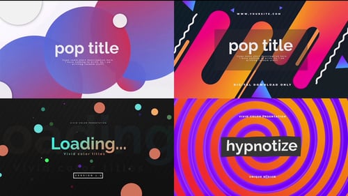 Dynamic Pop Text Animations with Modern Geometric Style