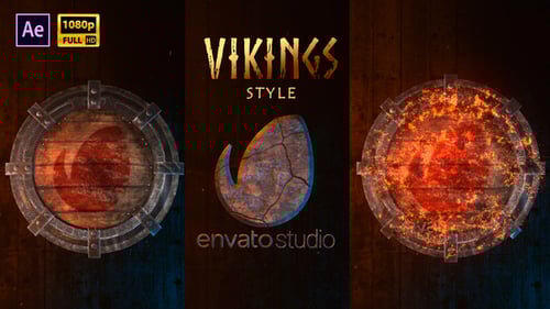Vikings Style Cinematic Shield Logo Reveal