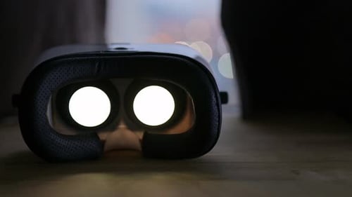 Virtual Reality Headset Digital Experience Close Up