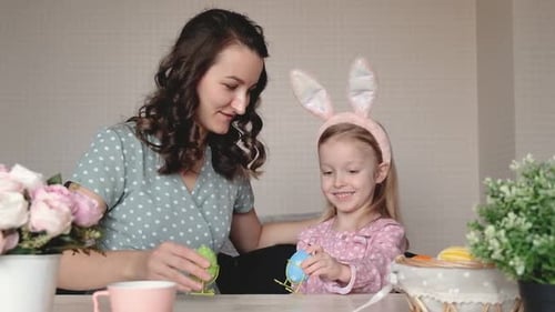 Easter Family Holiday and Children Concept