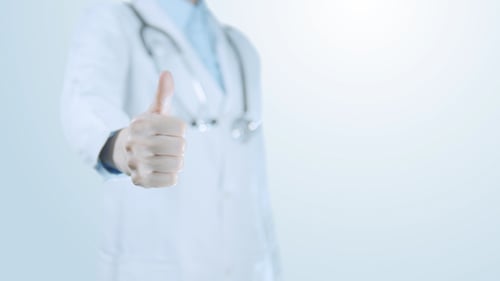 Doctor Hand Showing Thumb Up