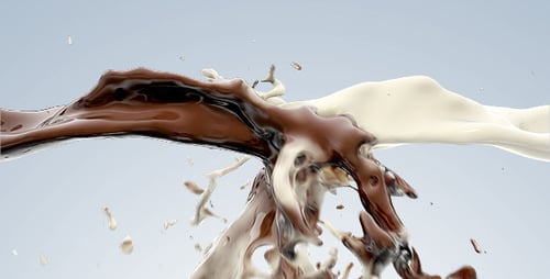 Dynamic Chocolate and Milk Splash Mix