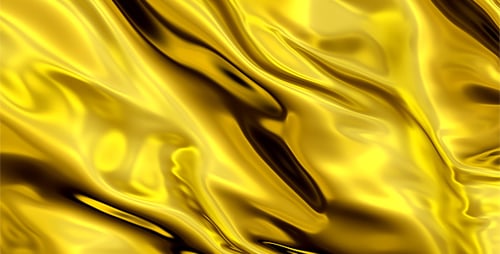 Fluid Golden Metallic Flowing Abstract Background