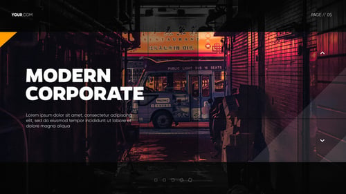 Modern Grid Corporate Presentation with Dynamic Mosaic Transitions