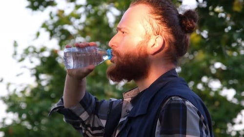 Man Drinking Water
