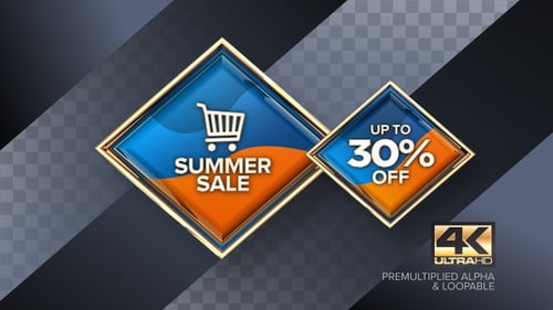 Modern Rotating Diamond Summer Sale Discount Title