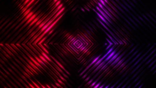 Glowing Neon Geometric Tunnel Loop Background