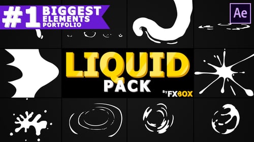 Hand-Drawn Liquid Motion Splashes and Transitions Pack