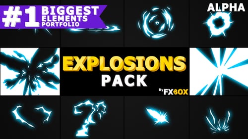 Dynamic Hand Drawn Explosion Elements Pack