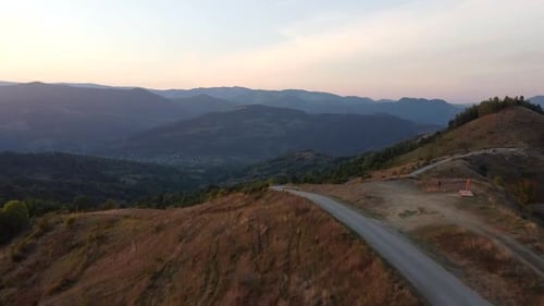 Estrada com vista pitoresca, vista aérea