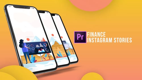 Animated Business Finance Flat Design Mobile Stories