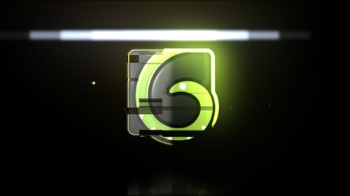 Glitchy Glowing Logo Reveal