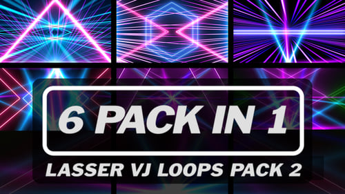 Dynamic Neon Laser Geometric VJ Loop Pack