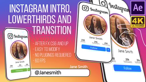 Instagram Intro and Lowerthird (AfterFX)