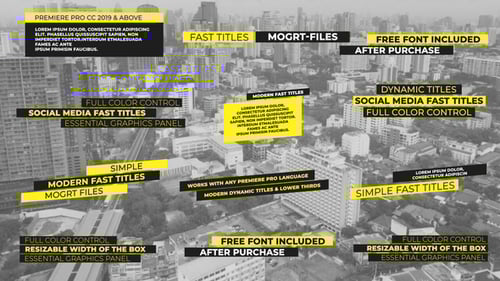 Dynamic Modern Fast Titles and Lower Thirds