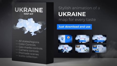 Interactive World and Ukraine Map Kit with Customizable Geo-Markers