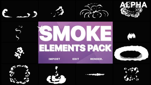 Hand Drawn Smoke and Fluid Elements Pack