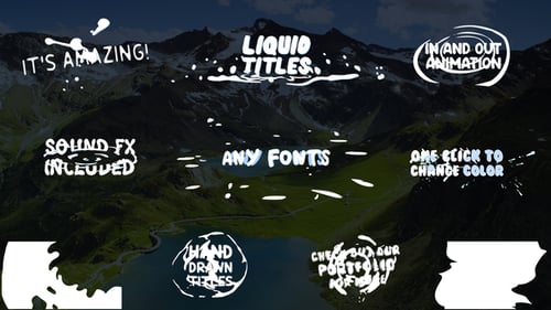Animated Fluid Liquid Titles and Cartoon Text Overlays