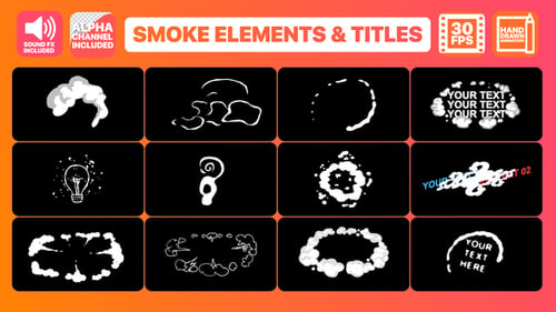 Flash FX Smoke Elemente und Titel | After Effects
