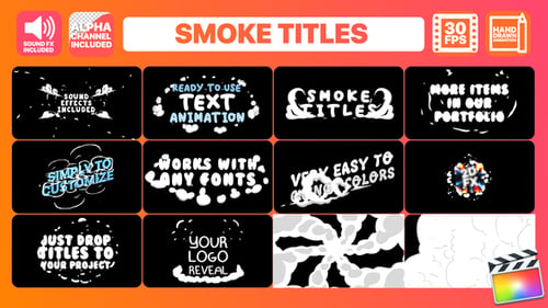 Hand-Drawn Smoke Cloud Text and Logo Reveal Animation