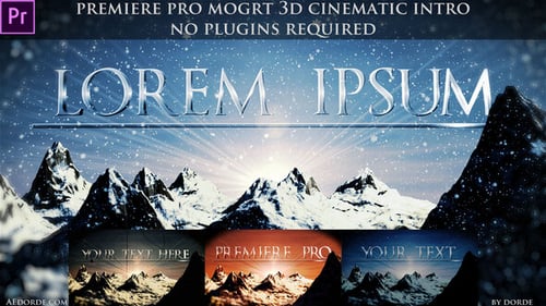 Estreno Cinemático: Lorem Ipsum (Mogrt)