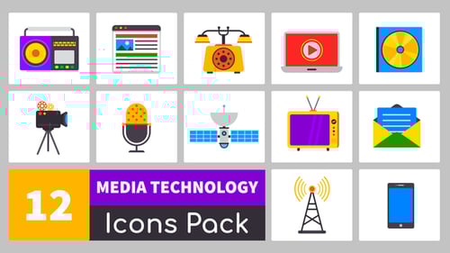 Truly Animated Media Technology Icons