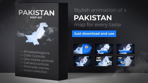 Mapa de Pakistán - Kit de mapas de la República Islámica de Pakistán