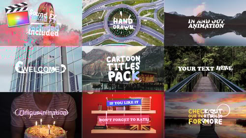 Cartoon Titles Pack | FCPX