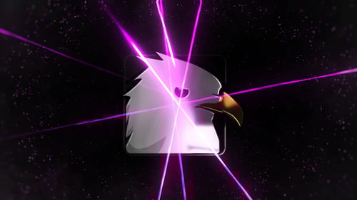 Dynamic Glossy Logo Reveal with Laser Slashes