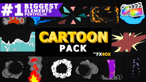Paquete de elementos de dibujos animados | FCPX