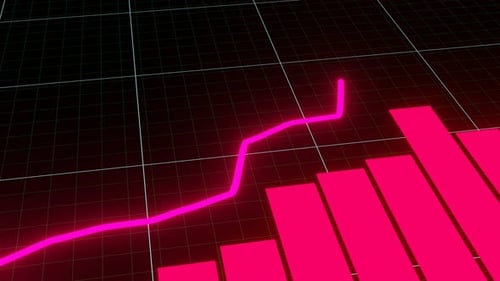 Stock market animated graphic. Stock price chart.