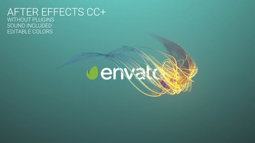 Fluid Particle Swirl Logo Reveal Intro Animation