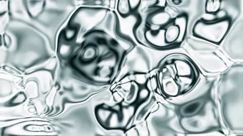 Abstract Flowing Chrome Liquid Metal Background Loop