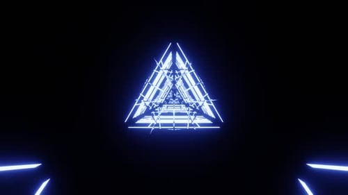 Blue Star Motion Tunnel Vj Loop Background HD